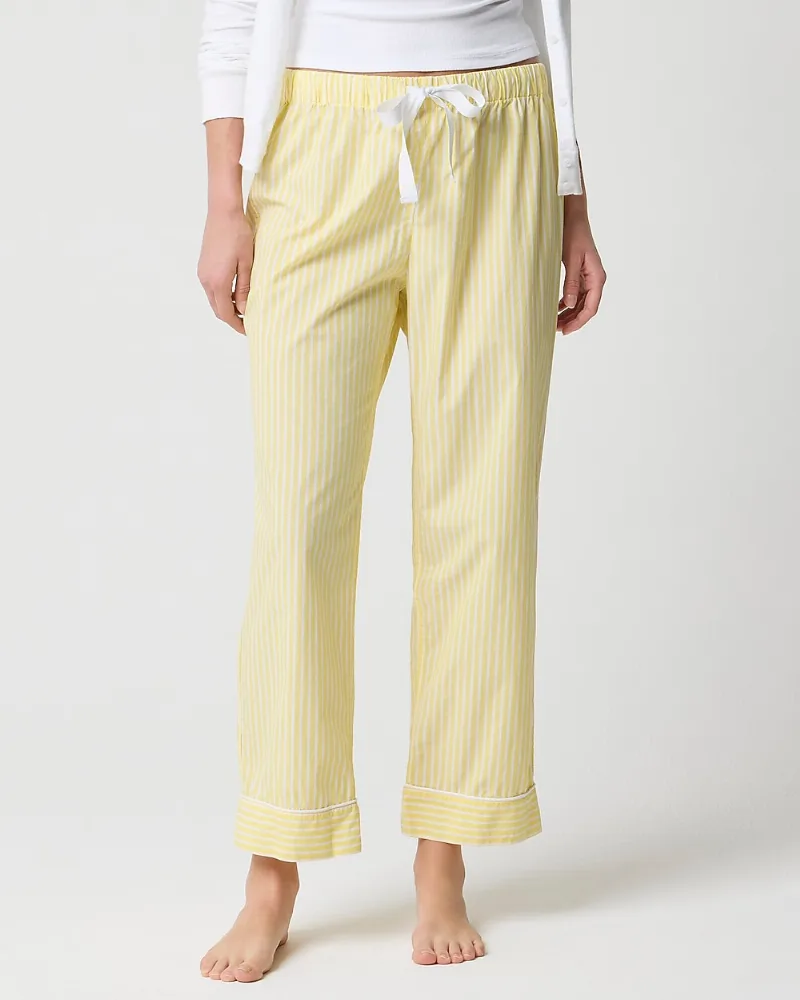 Poplin cropped pajama pant