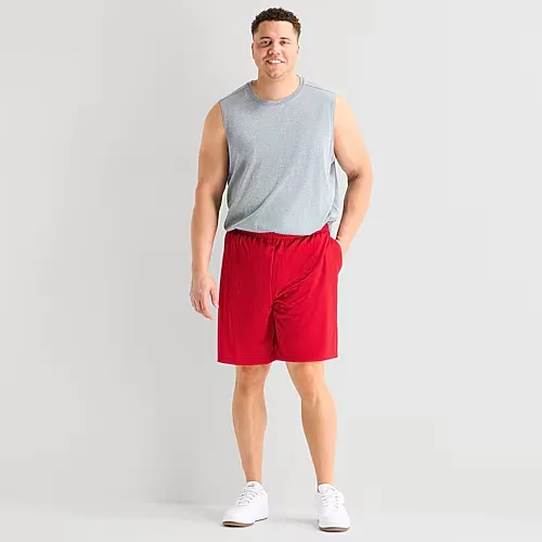Xersion Mens Big and Tall Mid Rise 9" Basketball Short, 2x-large, Red