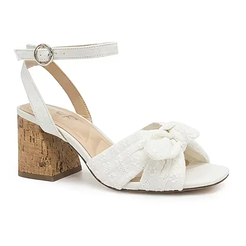 Pop Womens Kavari Heeled Sandals, 8 Medium, White