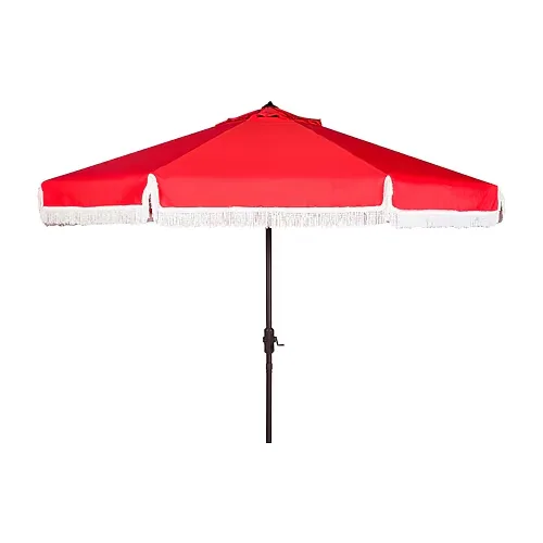 Safavieh Milan Patio Collection Patio Umbrella, One Size, Red