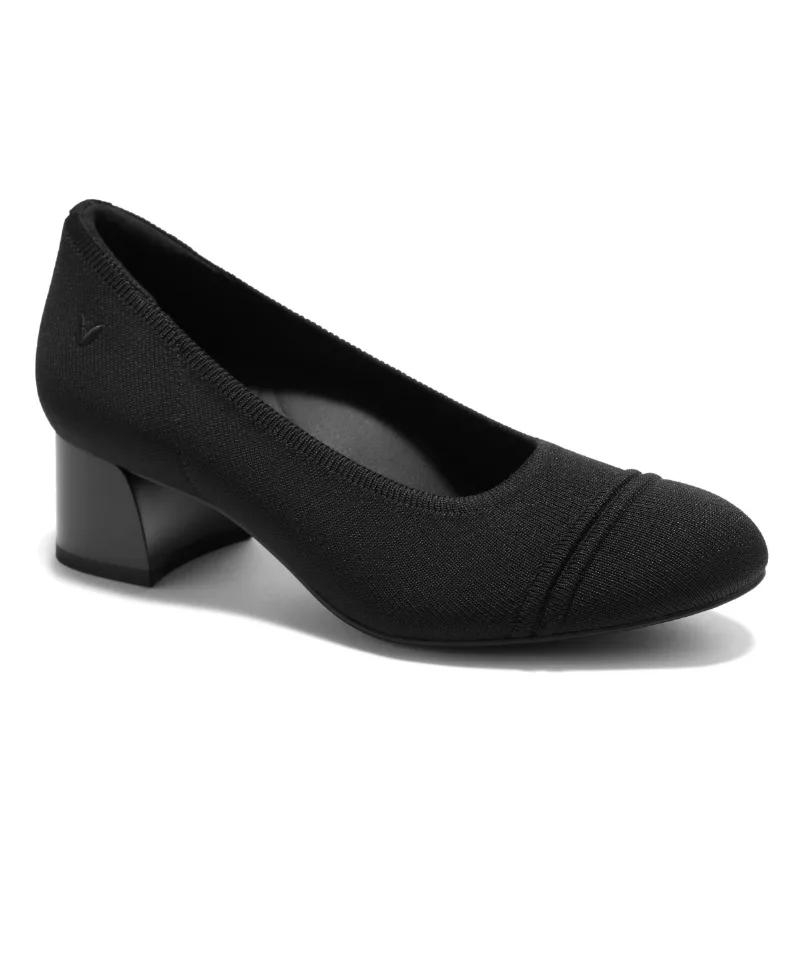 Vivaia Women's Julie Arch Pro Almond-Toe Stress Free Chunky Heels - Black