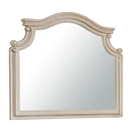 Signature Design by Ashley Realyn 44" Bedroom Dresser Mirror in Chipped White, One Size, White