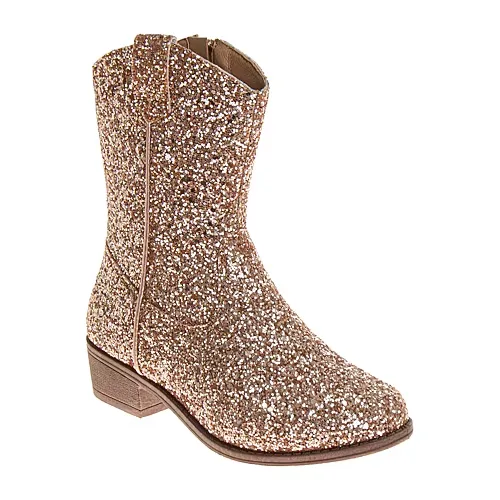 Kensie Little & Big Kid Girls Block Heel Cowboy Boots, 2 Medium, Yellow