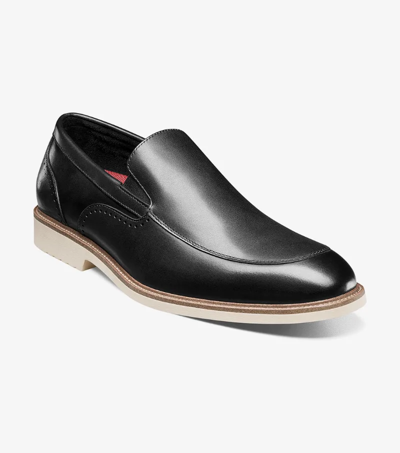 Stacy Adams Shoes Wellington Moc Toe Slip On Black Size 11