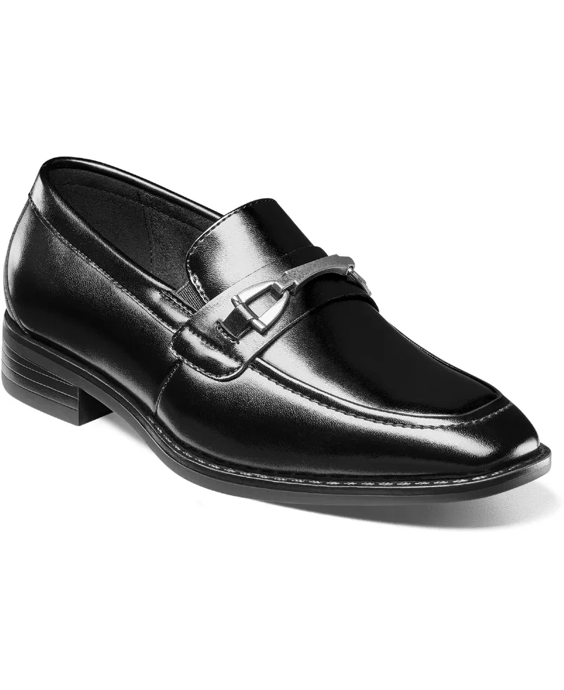 Stacy Adams Little Boys Kaylor Jr. Moc Toe Slip On Shoes - Black