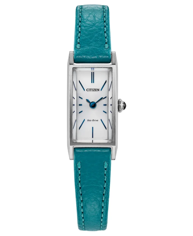 Citizen Women's Fio Turquoise Leather Strap Watch, 14.3mm - Turquoise