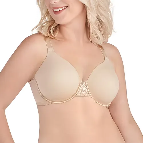 Vanity Fair Beauty Back Full-Figure Smoothing Comfort Underwire Bra - 76380, D, Brown