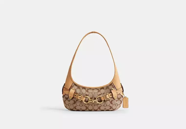 Coach Belted Ergo Shoulder Bag 26 In Signature Jacquard