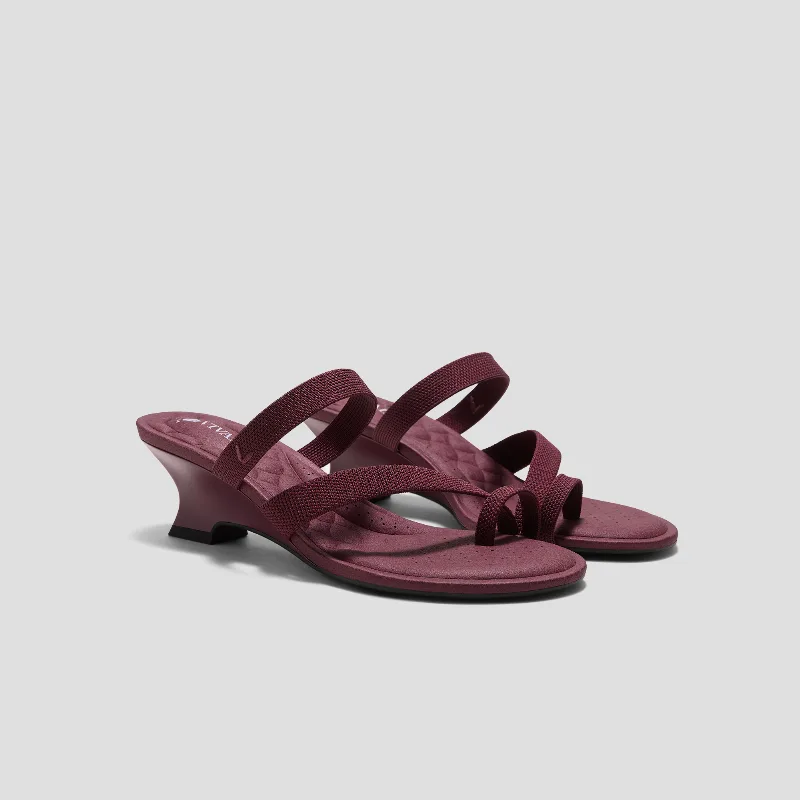 VIVAIA Round-Toe Toe Ring Sandals (Eden)|PLUM|US 6.5