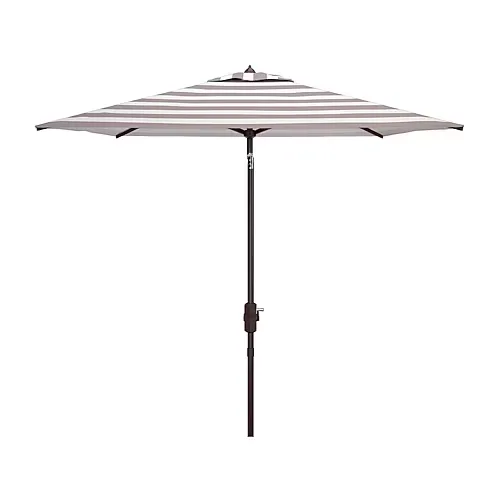 Safavieh Iris Patio Collection Patio Umbrella, One Size, Gray