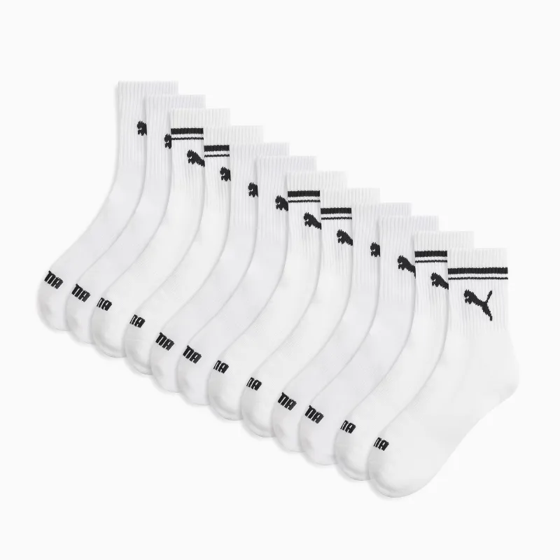 PUMA Women's Half-Terry Low Crew Socks (6 Pairs)