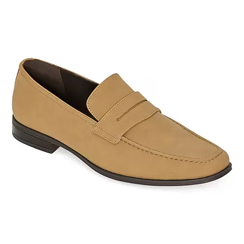 Stafford Cyrus Mens Moc Closed Toe Loafers, 8 Medium, Brown