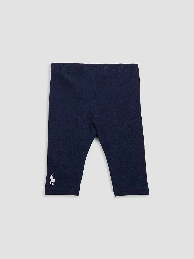 Polo Ralph Lauren Girl's Baby Girl's Stretch Cotton Leggings - French Navy - Size 9 Months