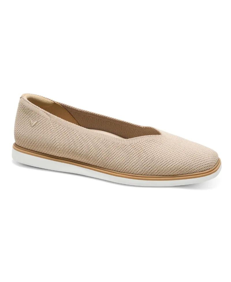 Vivaia Women's Mabel Square-Toe All-Day Standing Flats - Almond