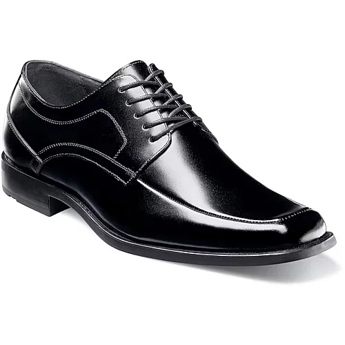 Stacy Adams Calhoun Mens Moc-Toe Leather Lace Oxford Dress Shoes, 10 1/2 Medium, Black