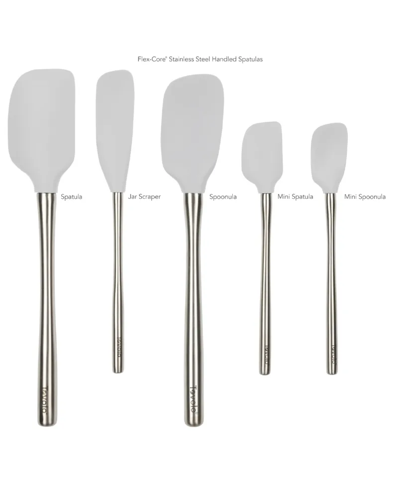 Tovolo 5-Pc. Flex-Core Stainless-Steel Handle Spatula Set - Gray