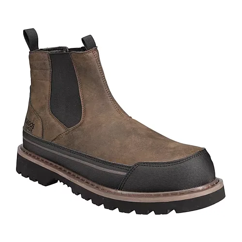 NEVADOS Mens Foreman Slip Resistant Flat Heel Work Boots, 7 Medium, Brown
