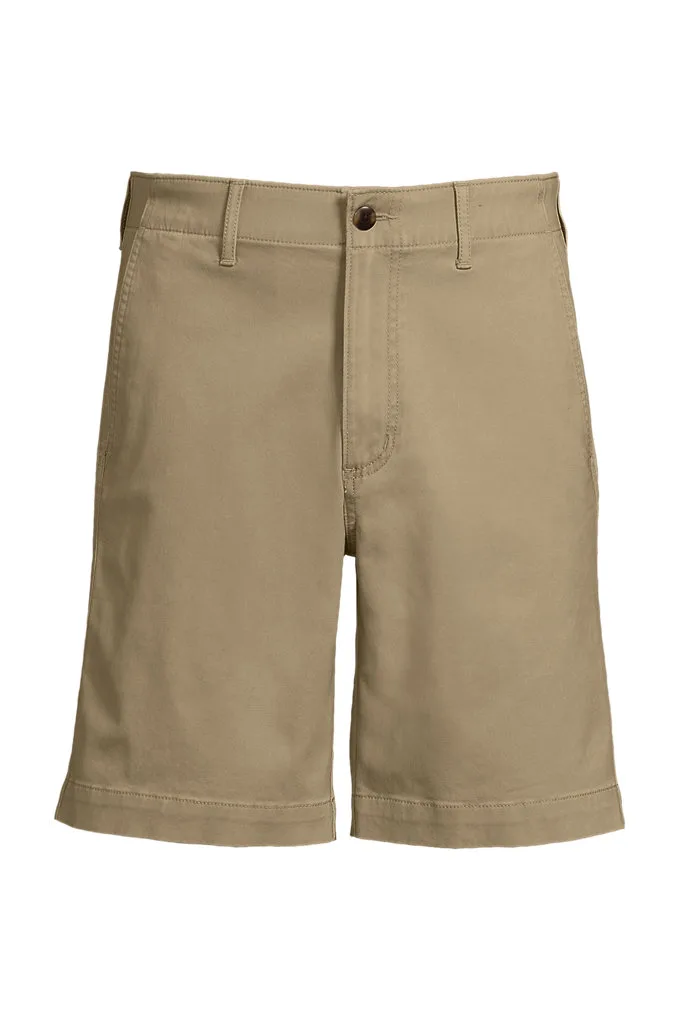 Men's Knockabout 9" Comfort Waist Classic Fit Chino Short - Lands' End - Brown - 38
