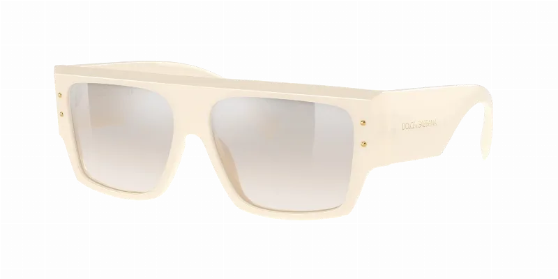 DOLCE&GABBANA Woman Sunglasses DG4459  -  Frame color: Ivory, Lens color: Light Yellow Mirror Silver Gradient