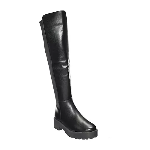 Dirty Laundry Womens Maybellene Chunky Heel Over the Knee Boots, 7 1/2 Medium, Black