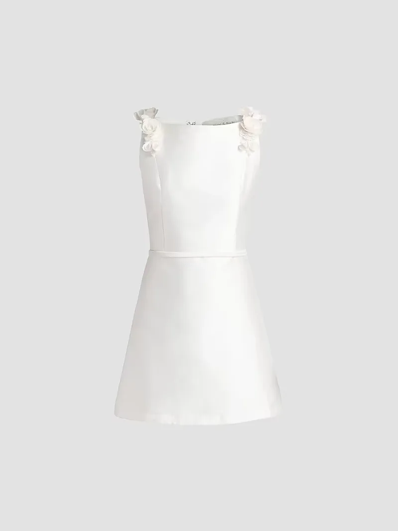 SACHIN BABI Women's Farah Rose-Appliqué A-Line Minidress - Ivory - Size 8