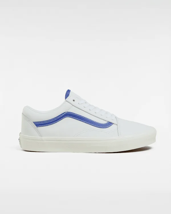 Vans - Old Skool Leather Shoes, Man, White, Size: 46