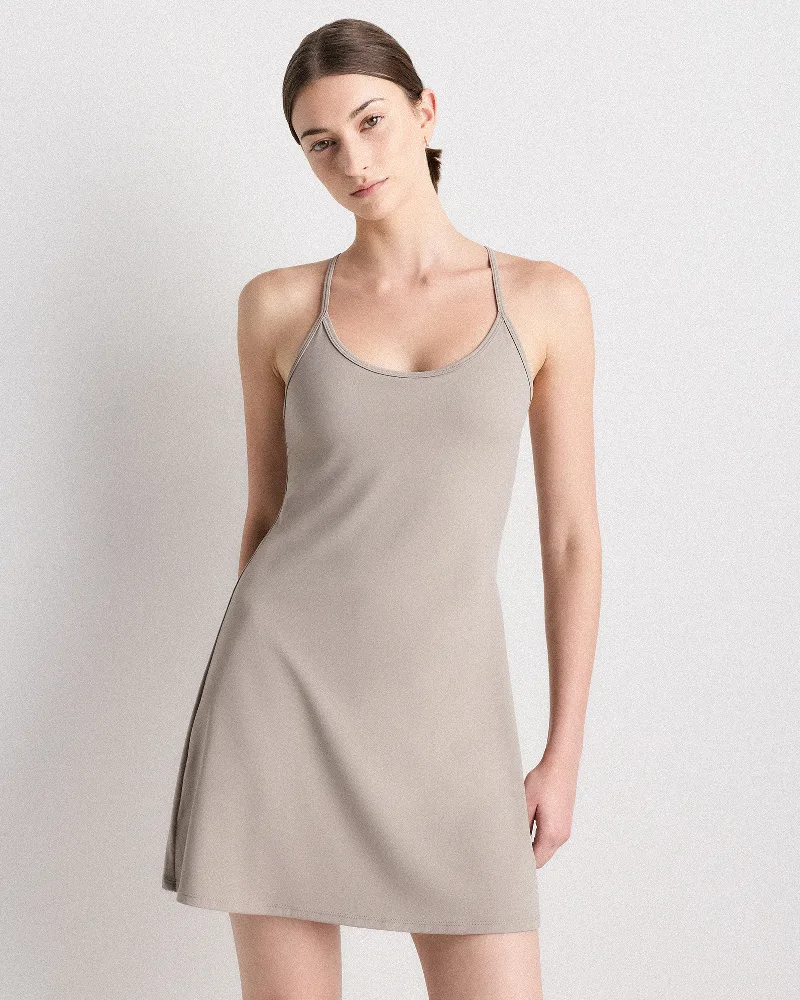 Quince | Women's Ultra-Form Active Dress in Morel Grey, Size XS, Nylon/Spandex