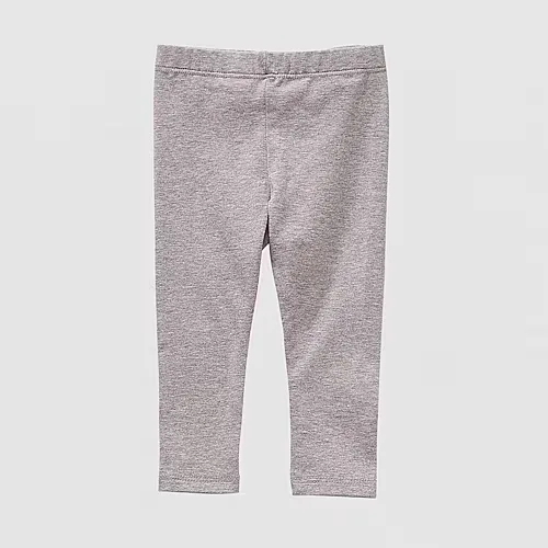 Okie Dokie Baby Girls Knit Skinny Full Length Leggings, 6 Months, Gray