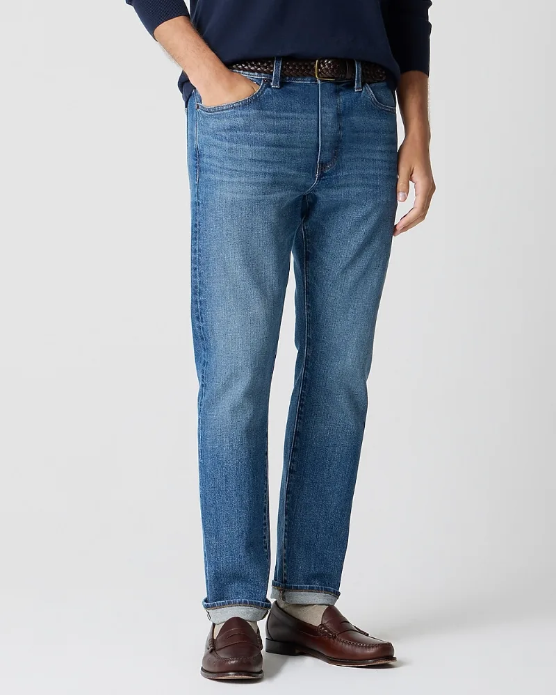 Straight-fit selvedge jean in signature flex