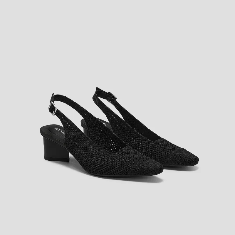 VIVAIA Pointed-Toe Slingback Sandals (Leah Pro)|BLACK|US 5.5
