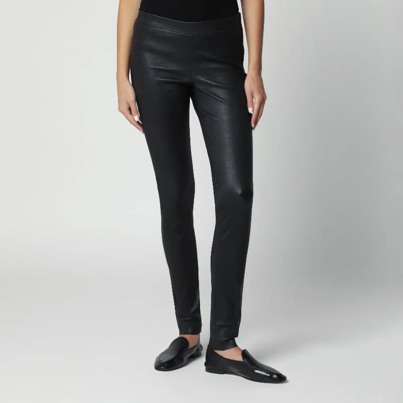 Black Nos Roche skinny leather pants