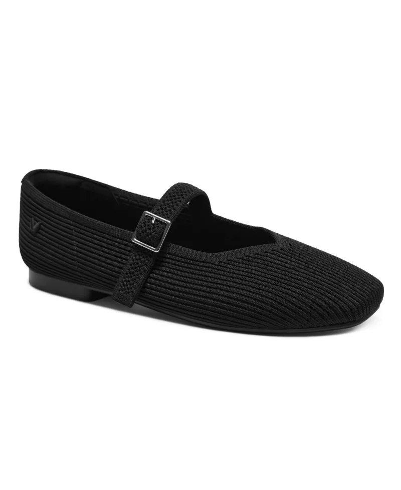 Vivaia Women's Margot Mary Jane Square-Toe Ballet Flats - Black