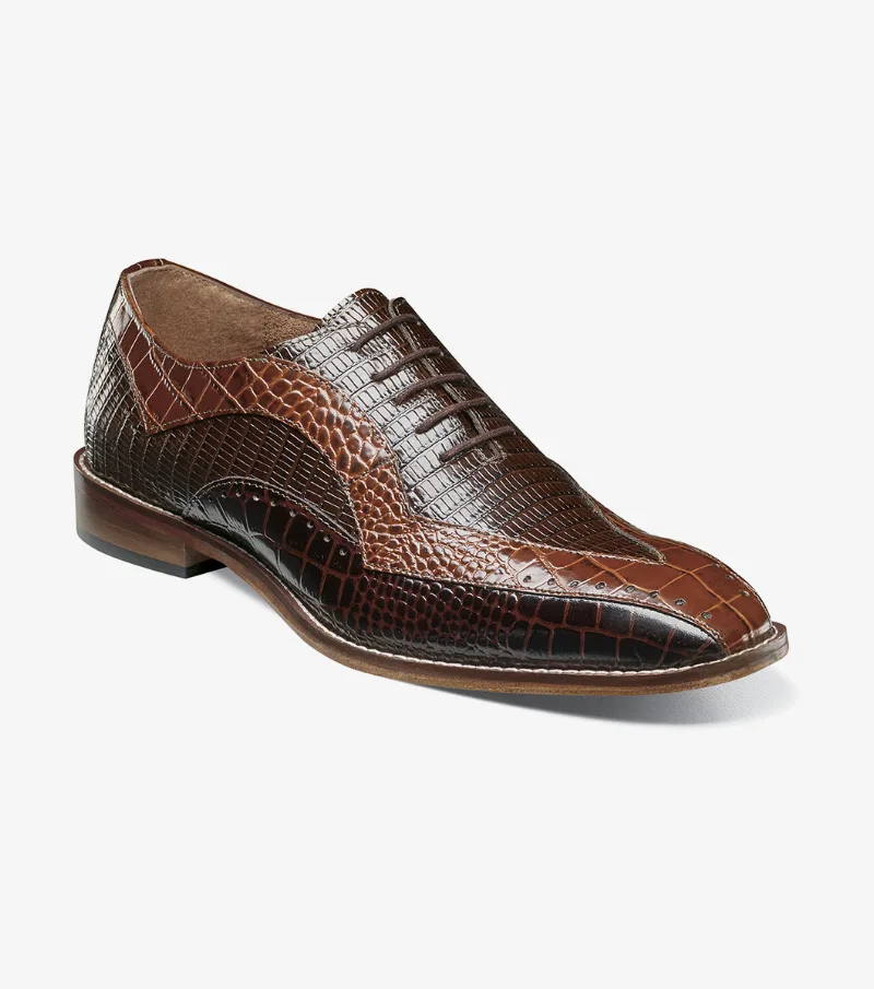 Stacy Adams Shoes Tallero V-Tip Oxford Brown Multi Size 10.5