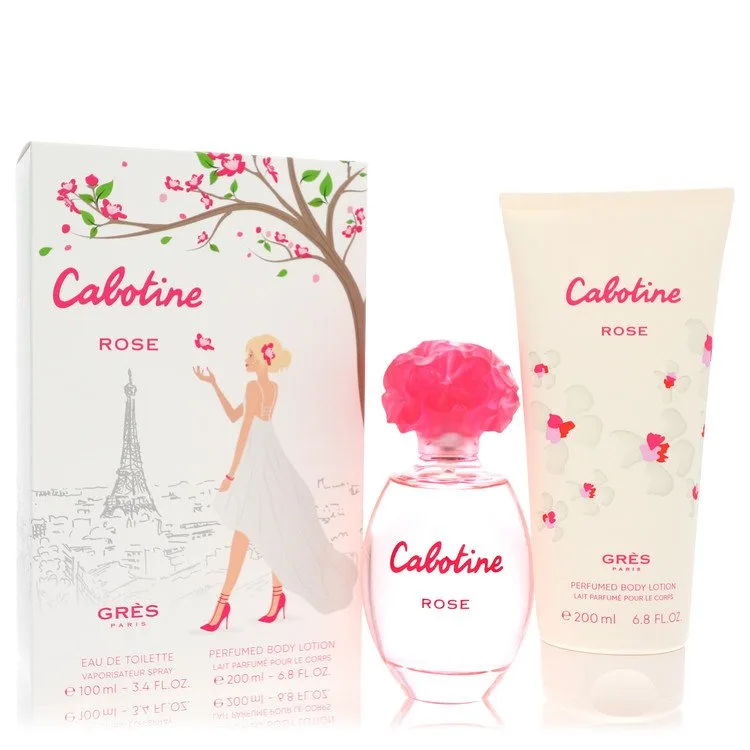 Cabotine Rose for Women, Gift Set (3.4 oz EDT Spray + 6.7 oz Body Lotion)