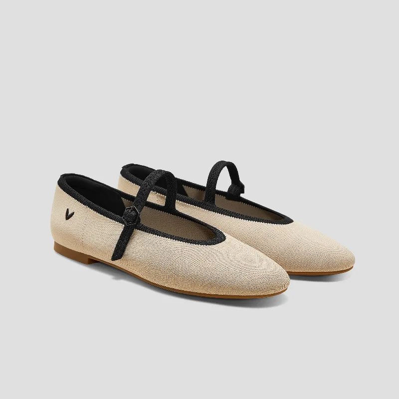 VIVAIA Almond-toe Mary Janes AdaptAll™ (Nelly)|ALMOND BLACK|US 10.5