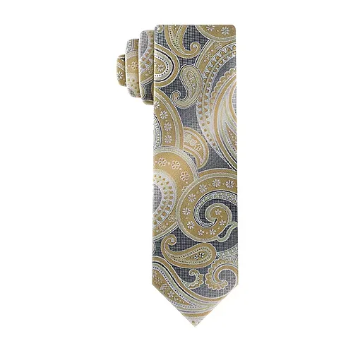 Van Heusen Shaded Paisley Tie, One Size, Yellow