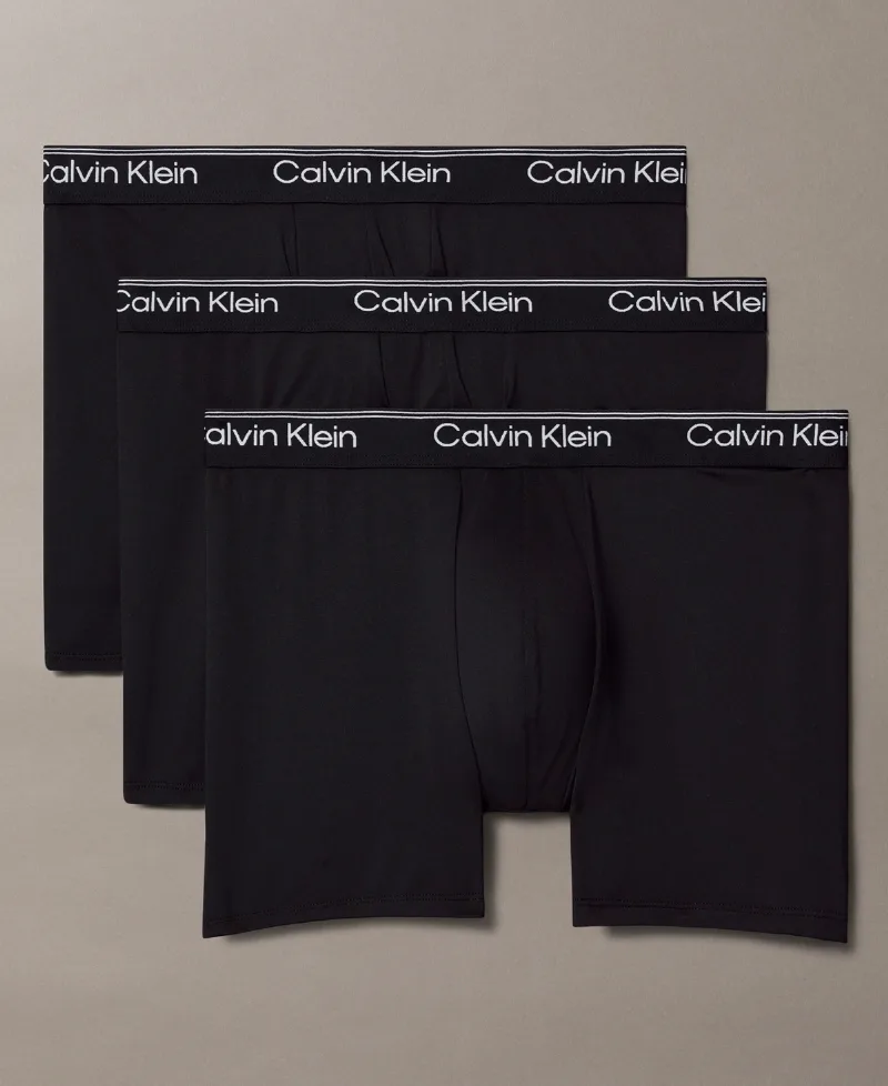 Calvin Klein Men's 3-Pack Micro Stretch Boxer Briefs - Black