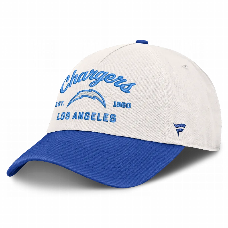 Women's Fanatics  Cream Los Angeles Chargers Manifest Adjustable Hat