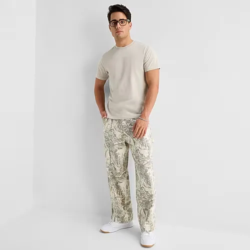 Arizona Mens Super Baggy Fit Mariner Jean, 36 32, Green