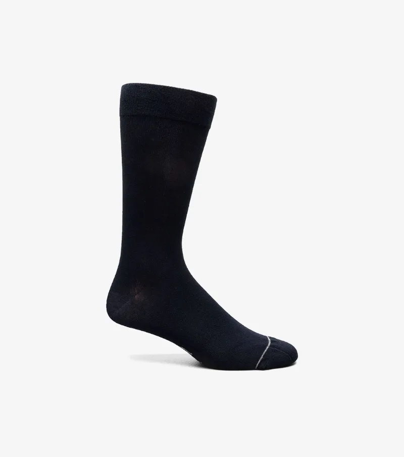 Florsheim Shoes Bamboo Flat Men's Crew Dress Socks Navy Size XL