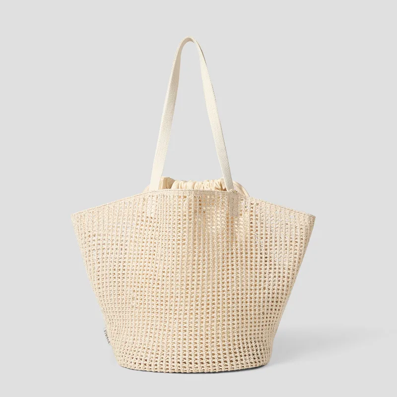 VIVAIA Paper Yarn Tote (Percie)|CREAM IVORY|ONE-SIZE
