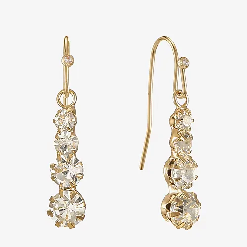 Monet Jewelry Timeless Womens Glass Round Drop Earrings, One Size, Yellow