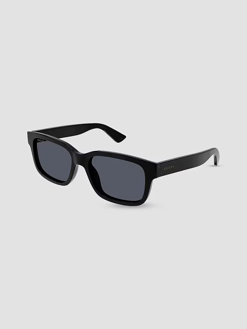 Gucci Men's Minimal 56MM Square Sunglasses - Black Dark Blue