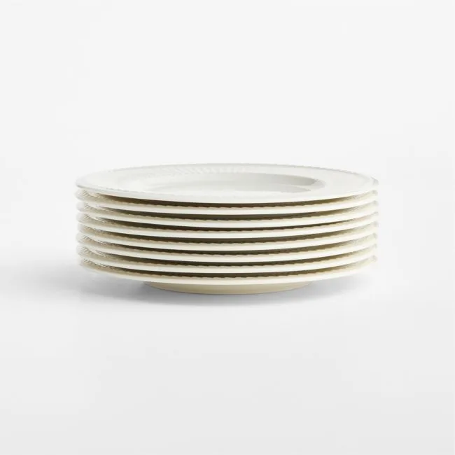 Cotswold Cream Porcelain Salad Plates, Set of 8