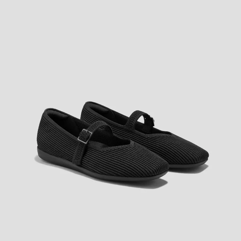 VIVAIA Lightweight Square-Toe Mary Janes (Margot™ Walker Mary Jane)|BLACK|US 11