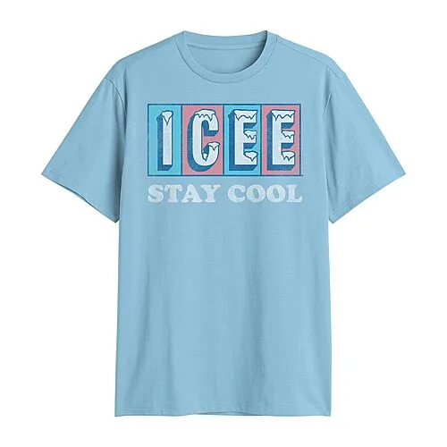 Icee Mens Crew Neck Short Sleeve Regular Fit Graphic T-Shirt, Xx-large, Blue