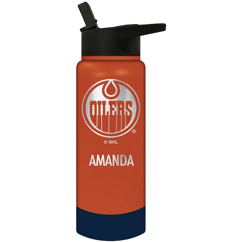 Great American Products Edmonton Oilers 24oz. Personalized Jr. Thirst Water Bottle