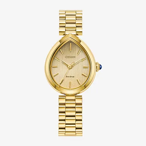 Citizen Womens Gold Tone Stainless Steel Bracelet Watch Em1202-50p, One Size, Yellow