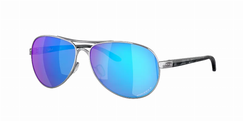 OAKLEY Woman Sunglasses Feedback  -  Frame color: Polished Chrome, Lens color: Prizm Sapphire Polarized