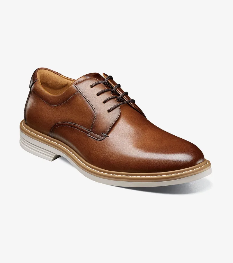 Florsheim Shoes Norwalk Plain Toe Oxford Cognac Multi Size 7.5